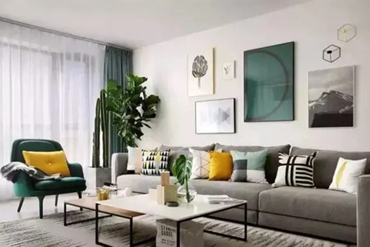 135㎡北歐風格，吸睛墨綠搭配高雅灰，打破常規，舒適完美