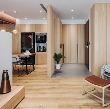 99㎡大兩居,溫潤木質(zhì):讓這個(gè)家充滿著陽光的味道