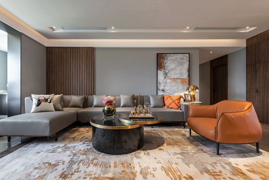 案例分享 | 168㎡高級灰質(zhì)感四室,半開放式廚房、休閑陽臺茶室、中央島臺……時尚高級!