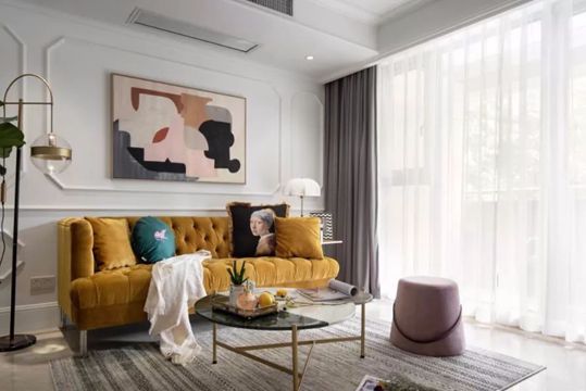 88㎡復古輕奢風，金屬色搭配，彰顯精致品味生活