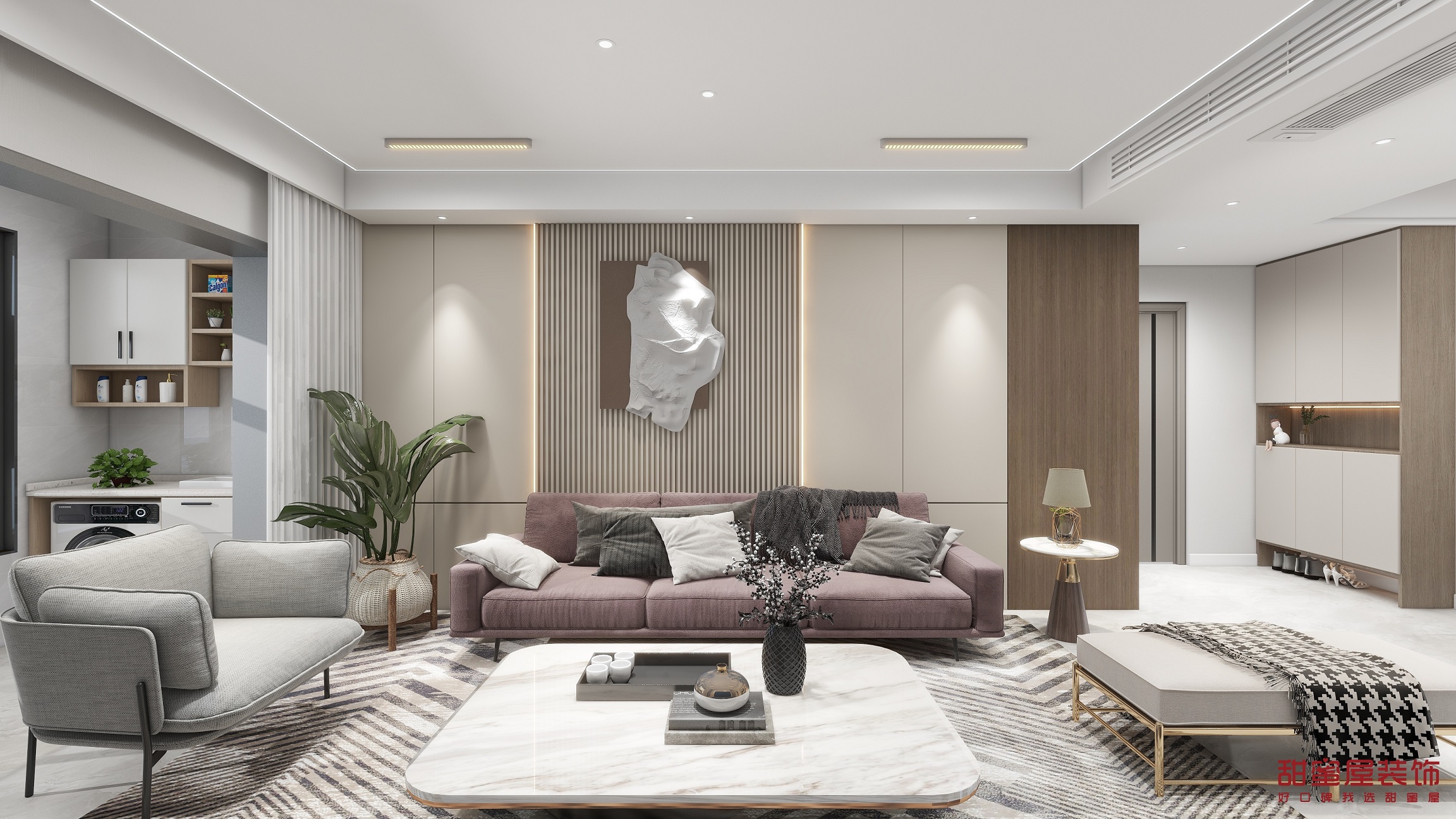 120㎡三室兩廳奶油風，充滿浪漫氣息！